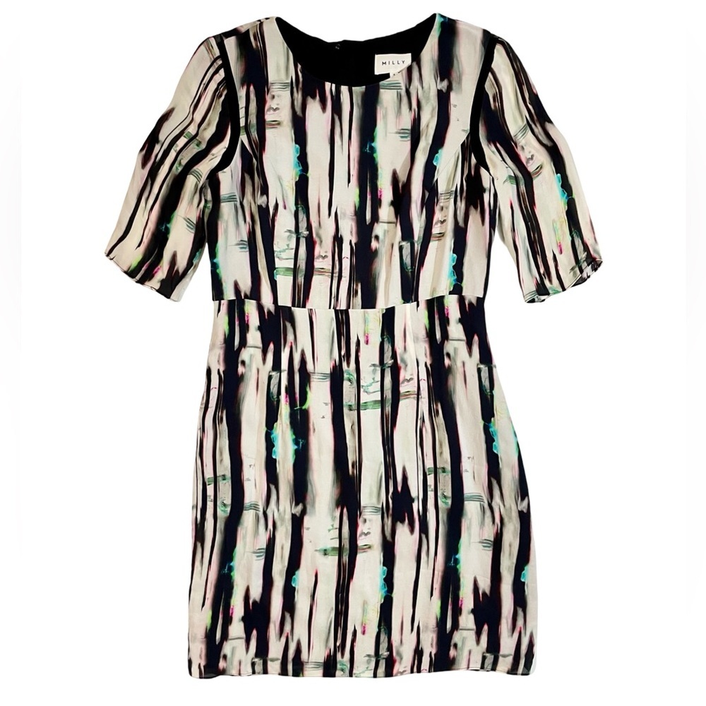 Milly Watercolor Print Silk Mini Dress Size 6